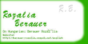 rozalia berauer business card